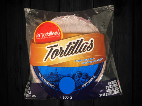 Tortillas Organic Blue Corn