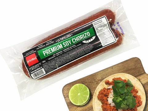 Premium Soy Chorizo • Vegetarian Chorizo La Tortilleria
